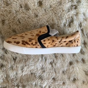 New In Box Crewcuts Girl's Calf Hair Slide Sneakers